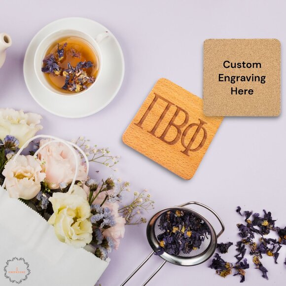 Pi Beta Phi (Set of 4 Coasters) - Picture 3 of 4